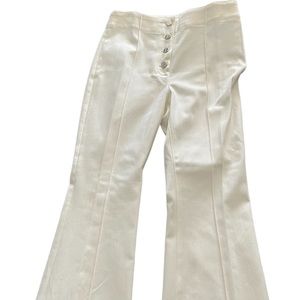 Rosetta Getty authentic 100% cotton flare white pants